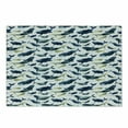 thumbnail image 1 of Narwhal Cutting Board, Watercolor Whales of the Arctic Ocean Cachalot Orca Blue Whale Illustration, Decorative Tempered Glass Cutting and Serving Board, Small Size, Dark Blue Yellow, by Ambesonne, 1 of 1