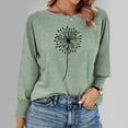 thumbnail image 4 of Womens Long Sleeved Printed Round Neck Top T-Shirt, 4 of 5