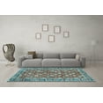 thumbnail image 3 of Ahgly Company Indoor Rectangle Persian Light Blue Traditional Area Rugs, 5' x 7', 3 of 4