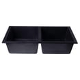 thumbnail image 2 of Pemberly Row Black 34" Undermount Double Bowl Granite Composite Kitchen Sink, 2 of 9