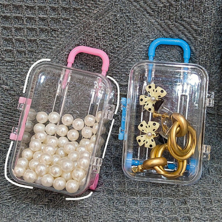  36 Pieces Small Clear Plastic Beads Storage Containers Box with  Hinged Lid, Storage Case of Small Items, Crafts, Jewelry, Hardware (2.5 x  2.5 x 1.5 Inches) : Arts, Crafts & Sewing