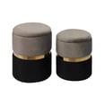 thumbnail image 5 of Gigi Grey, Gold and Black Storage Ottomans - Set of 2 by TOV Furniture, 5 of 6