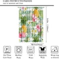 thumbnail image 2 of Tropical Curtains Green Palm Leaves Colorful Flowers Pineapple Blackout Print Rod Pocket Window Drapes for Bedroom Living Room 42x63in, 2 of 6