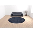 thumbnail image 2 of HomeRoots 511056 10 ft. Blue Wool Hand Woven Stain Resistant Round Area Rug, 2 of 5