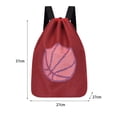 thumbnail image 2 of Mochila de baloncesto Mochila deportiva con cordón Mochila resistente al desgaste Mochila para gimnasio Calle Senderismo Viajes al aire libre Rojo, 2 of 8