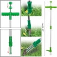thumbnail image 3 of Eliminador de malezas sin esfuerzo, herramienta manual para desmalezar, diseño de acero inoxidable de 3 garras, removedor de raíces de plantas en pie para paisajismo de patio trasero, extractor de, 3 of 5