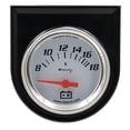 thumbnail image 4 of Equus Gauges Voltmètre Jauge E5268 Série 5000; 2 Pouces; Balayage Court Électrique; Affichage Analogique; 8-18 Volts; Visage Blanc/cadre Chromé/aiguille Orange; Éclairage Rétroéclairé, 4 of 4