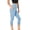 Light Blue, variant on SEMPAI Capri Leggings for Women Butt Lift with Pockets High Waisted Belly Control Soft Yoga Capris Workout Running Leggings