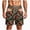 W640-Dark Green, variant on Funny Swim Trunks Tropical Palm Print Mesh Lining Beach Shorts(W640-Dark Green)