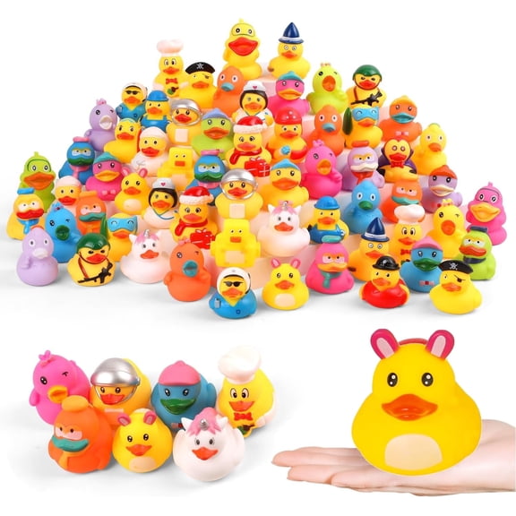 35 rubber duck children's bath toys, duck combination, pool floating duck bathtub beach toys, party gifts birthday Halloween gifts