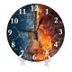 thumbnail image 2 of Reloj de pared con diseño de violín de fuego y agua, silencioso, de 10 pulgadas, estilo rústico retro, decorativo para sala de estar, cocina, hogar, baño y dormitorio, 2 of 7