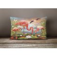 thumbnail image 4 of PRS4054PW1216 Coussin Décoratif en Toile Flamants Roses 12 x 3 x 16 Po, 4 of 4