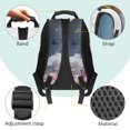 thumbnail image 4 of Aplkyhs School Backpack for Students 6-18 Ergonomic Padded Adjustable Straps Large Capacity Water Resistant Book Bags for Kids Elementary Middle High School Horse Pink Flower, 4 of 7