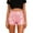Pink, variant on Feancey Women's Sequin Shorts Elastic Low Rise Party Shorts Solid Color Straight Leg Glitter Short Fashion Disco Night Club Short Pants Light Blue S