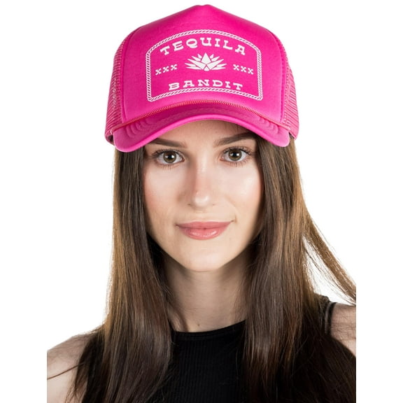 Foam Snapback Trucker Hat - Tequila Bandit (Hot Pink)