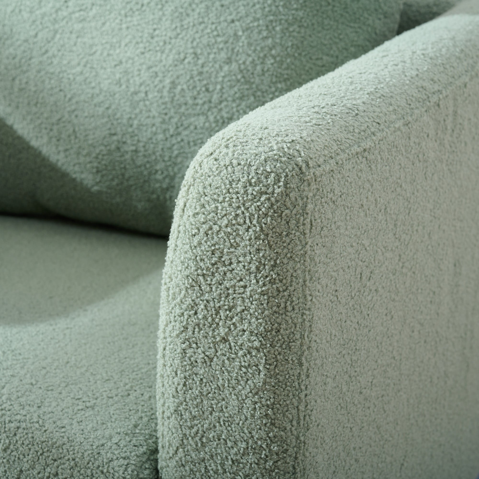 Accent Chair,Fabric Armchair Club Chair Single Chair Upholstered Arm Chair with Solid Wood Legs for Living Room/Bedroom,Green