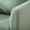 thumbnail image 2 of Accent Chair,Fabric Armchair Club Chair Single Chair Upholstered Arm Chair with Solid Wood Legs for Living Room/Bedroom,Green, 2 of 7