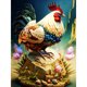 thumbnail image 1 of Pintura de diamante 5D DIY Kit de pollo de taladro redondo completo Decoración del hogar (sz3592) FLhrweasw Nuevo, 1 of 9