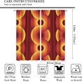 thumbnail image 2 of Geometric Pattern Curtains, Vintage 60''S 70''S Orange Modern Abstract Decor, Bedroom Living Room Blackout Insulated Curtains42X54 Inch, 2 of 6