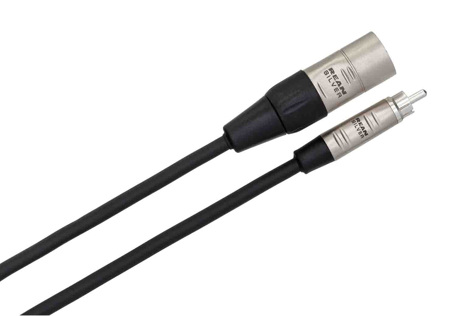 Hosa Technology Unbalanced RCA Male to 3-Pin XLR Male Audio Cable, 20'