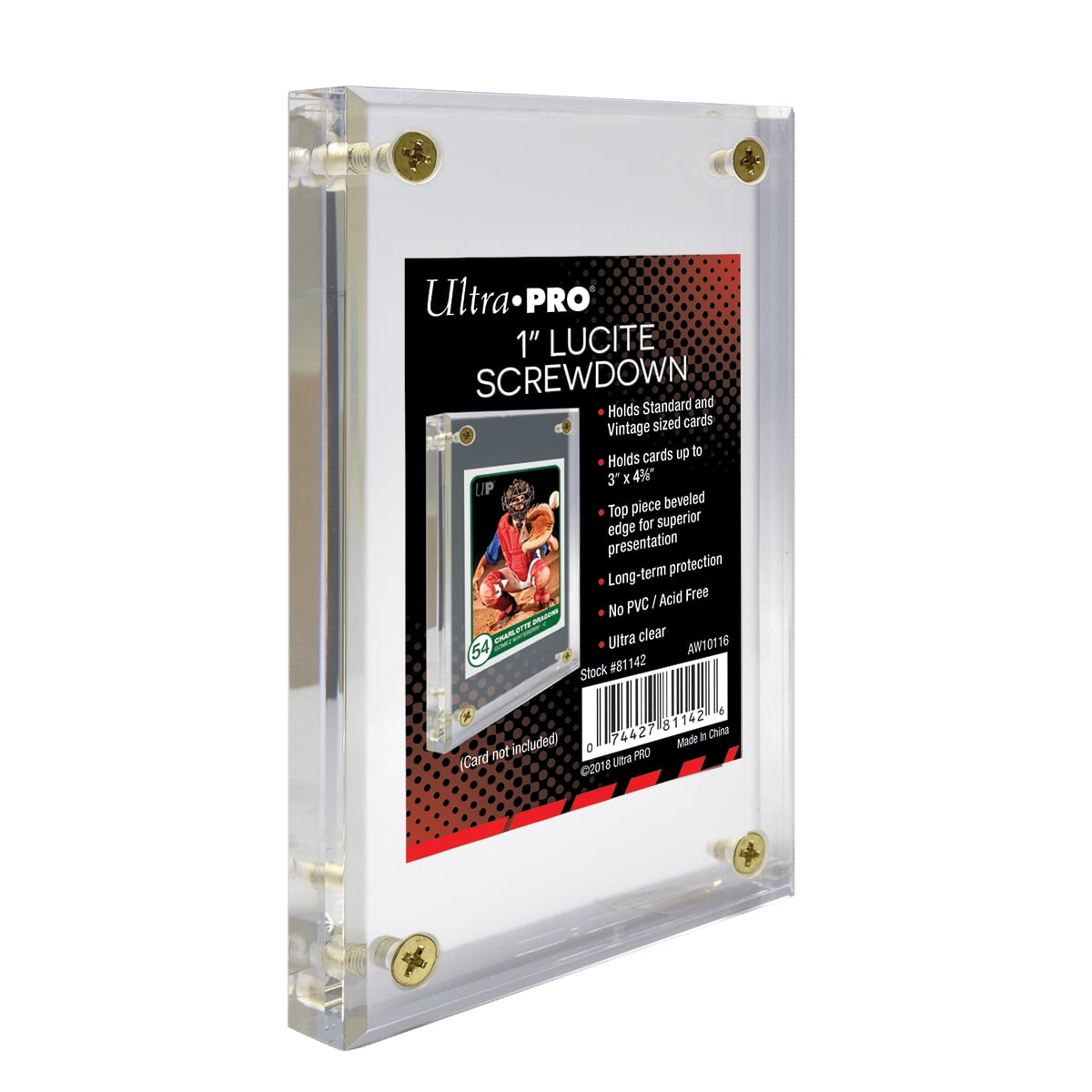 Ultra Pro 4 Screw Screwdown Recessed Sports Card Holder PVC FREE SHIPPING 