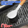 thumbnail image 3 of 3 Pack Cast Iron Brush and Scraper with Bamboo Handle – Skillet Scrubber with Tough Nylon Bristles, Kitchen Cleaner for Cleaning Skillet, Grill Pan, Dark Gray, 3 of 9