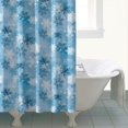 thumbnail image 4 of Light Blue Christmas Snowflake Pattern Shower Curtain 72"x84" ,Bathroom Decorative Shower Curtains Set with 12 Hooks,Modern Waterproof Washable Shower Curtain, 4 of 6
