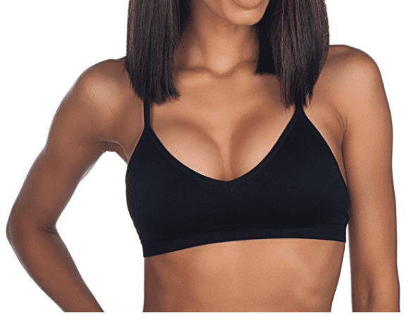xinnio Women V-Neck Sleeveless Solid Wired Free Back Hollow Bra Sports Bras