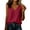 Red, variant on FchengtaiS Women Cotton Linen Tank Tops Front Pleated V Neck Sleeveless Shirts Loose Causal Summer Camisole Blouse