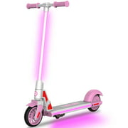 Gotrax GKS Plus Electric Scooter for Kids 6-12, Max 7 Miles Range and 7.5mph Speed, 6" Wheel and Unique Led Light Design, UL2272 Certified Pink