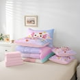 thumbnail image 6 of Manfei Cute Cartoon Salamander 7pcs Bedding Comforter Set,Rainbow Watermelon Cake Queen Bedding Sets,Pink Kawaii Axolotl Queen Sheet Sets For Girl Kids,Super Cozy Room Decor Reversible, 6 of 8