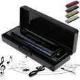 thumbnail image 3 of 10 Holes Key of C Blues Harmonica Musical Instrument Educational Toy with Case, 3 of 17