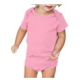 thumbnail image 2 of Kavio IJP0492 Infants Lap Shoulder Short Sleeve Onesie Jersey CVC.(Replaces 0431)-Pink Flash-6M, 2 of 4