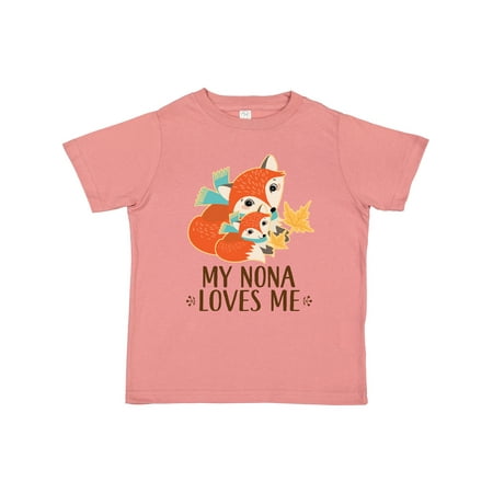 

Inktastic My Nona Loves Me Cute Fox Gift Toddler Boy or Toddler Girl T-Shirt