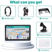 CIVZNG 7 GPS Navigator for Car Truck RV - Touchscreen Navigation System, 2025 North America Maps Free Lifetime Updates, Turn-by-Turn Voice Guidance, Speed & Red Light Warning