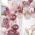 thumbnail image 3 of Decoraciones de Baby Shower para Niña 140 Piezas YONGSHENG Guirnalda de Globos Rosa Metálico Kit de Arco de Globo Blanco Rosa Pegatinas de Mariposa Confeti de Oro Rosa, 3 of 5