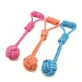 thumbnail image 2 of Deluxe Cotton Rope Molar Bite Toy - Durable Braided Knot Design, Medium to Large Size, Hand Pull, Random Color, Pet-Friendly, Bite Resistant, Interactive Play, Fun Exercise for Dogs, 2 of 5