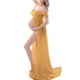 thumbnail image 2 of Qarigey Vestido de fotografía de maternidad fuera del hombro vestido de gasa frente Maxi embarazo vestidos largos mujeres Photoshoot Prop Vestidos Amarillo L Qarigey AP019290-23, 2 of 6