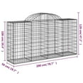 thumbnail image 2 of vidaXL Arched Gabion Baskets 4 pcs 78.7"x19.7"x39.4"/47.2" Galvanized Iron, 2 of 5