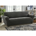 thumbnail image 3 of Mainstays Pixel Stretch Fabric Sofa Slipcover, Gray, 1-Piece, 3 of 11