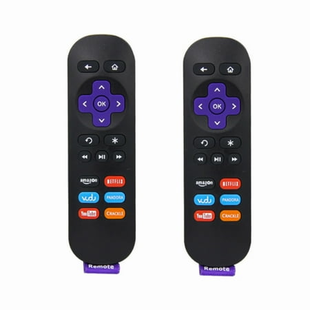 Home Times 2pcs Remote Control Replacement for Roku Express, Roku Express+, Roku Box Model: Roku 1, Roku 2(HD, XD, XS), Roku 3, Roku LT, HD, XD, XDS, Roku N1