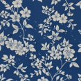 thumbnail image 5 of JEUXUS Spring Flower Chinoiserie Navy Blue Floral Decor Chic Modern Bathroom Decor Shower Curtain Multiple Sizes White, 5 of 7
