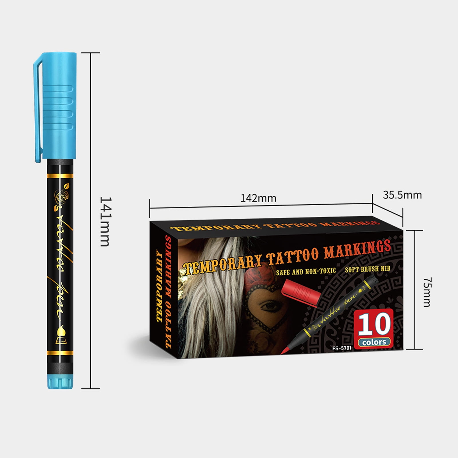 30 colors Body Art Marker Pen Body Art Pens Quick-Drying Body Art Pen Marking Skin Design Body Art,Set of 2