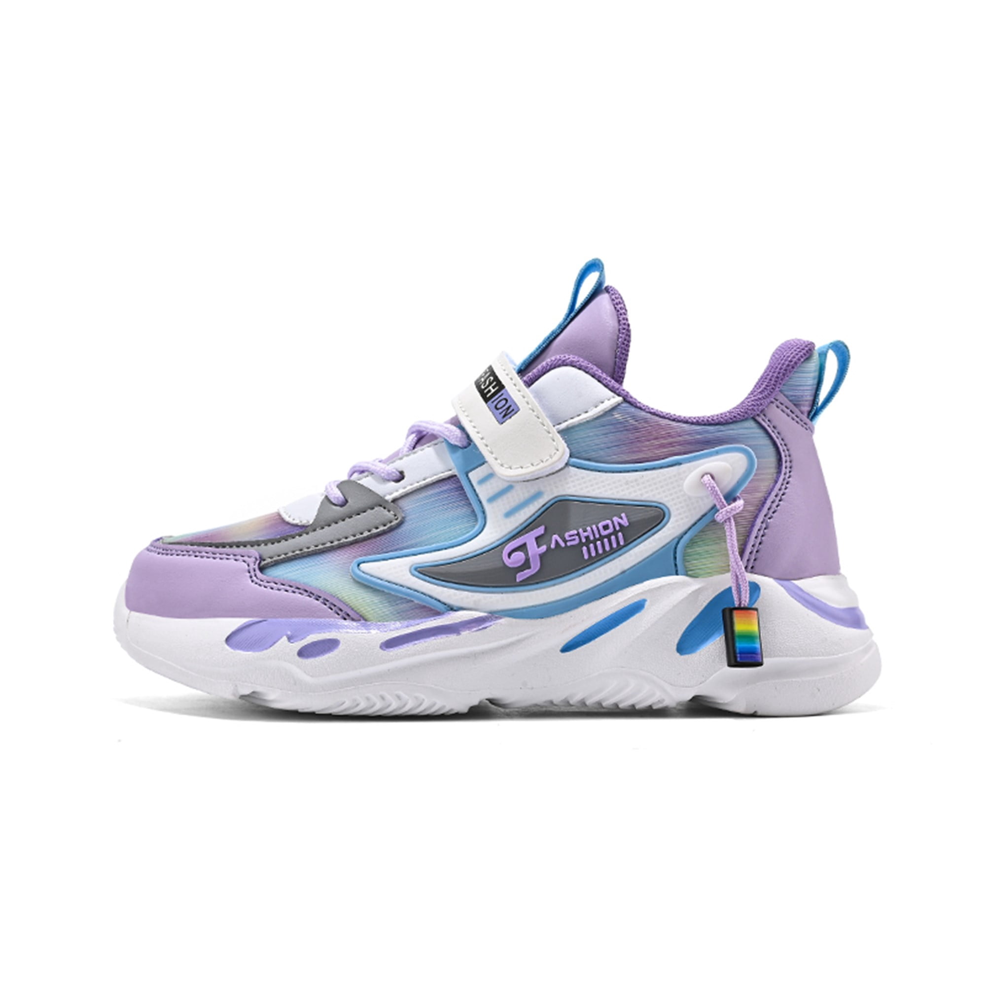 Kids Shoes Boys Girls Sneakers, Comfortable Running Tennis Athletic Shoes for Big Kid Purple