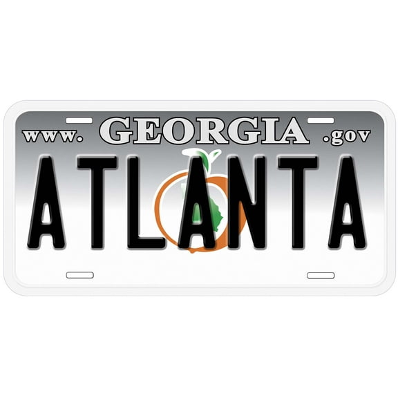 Atlanta Capital Of Georgia Flat Novelty Car License Plate