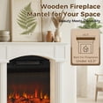 thumbnail image 3 of HOMCOM Modern Fireplace Mantel, Freestanding Fireplace Surround for Electric Fireplaces, 43.3" W x 39.8" H, White, 3 of 9