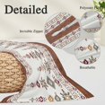 thumbnail image 6 of Southwest Geometric Queen Size Pillow Cover,Pillowcase Protectors with Zipper,Breathable Decorative Throw Pillow Case Cover,Western Boho Beige Grey Rustic Wooden Pillow Shams for Couch Sofa 20x30Inch, 6 of 8