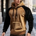 thumbnail image 1 of WILLBEST Sudadera con Capucha y Forro Europeo para Hombre, Otoño/Invierno, con Bloqueo De Color y Extra XXGrande, 1 of 6
