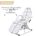 thumbnail image 3 of Massage Salon Tattoo Chair with 2 Trays,Esthetician Bed with Hydraulic Stool,Multi-Purpose 3-Section Facial Bed Table,Adjustable Beauty Barber Spa Beauty Equipment,White, 3 of 6