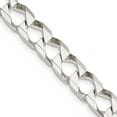 thumbnail image 7 of 925 Sterling Silver 6.7mm Polished Open Curb Chain 26 Inch, 7 of 7